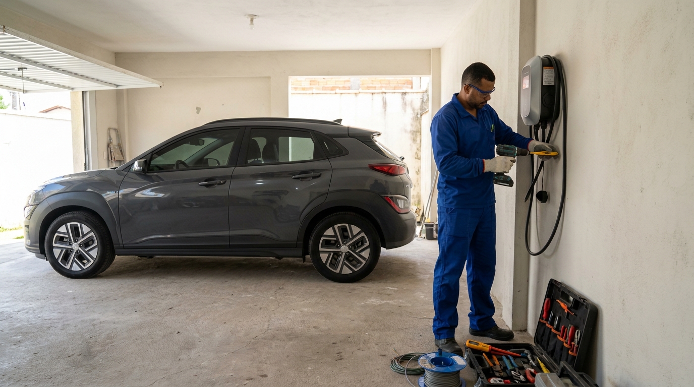 Instalacao de carregador de carro eletrico em Belém‑PA